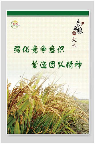 水稻丰收大米海报
