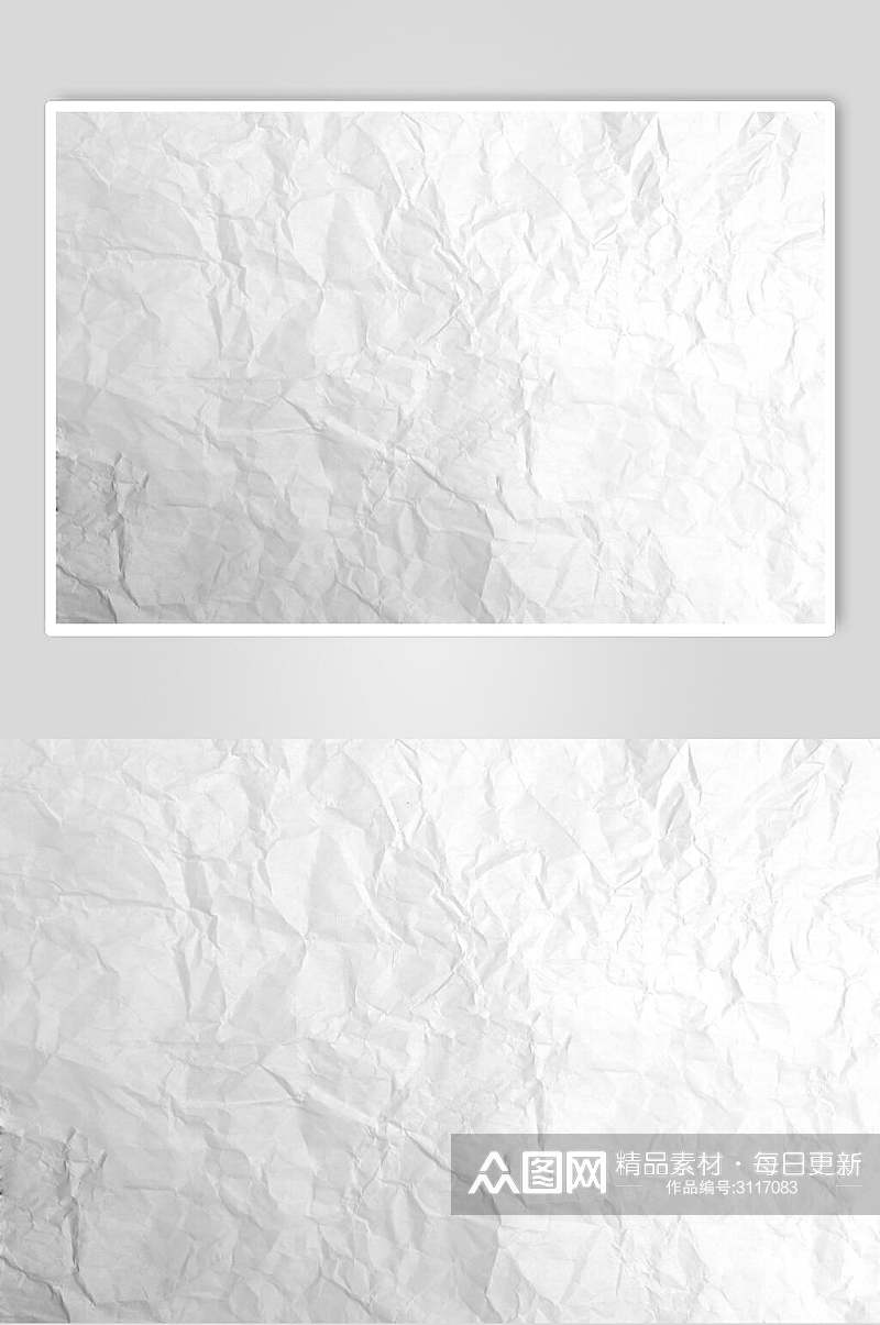 大气白色褶皱纸张实拍图片素材