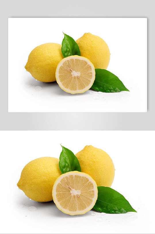 柠檬拍摄白底摄影新鲜水果图片