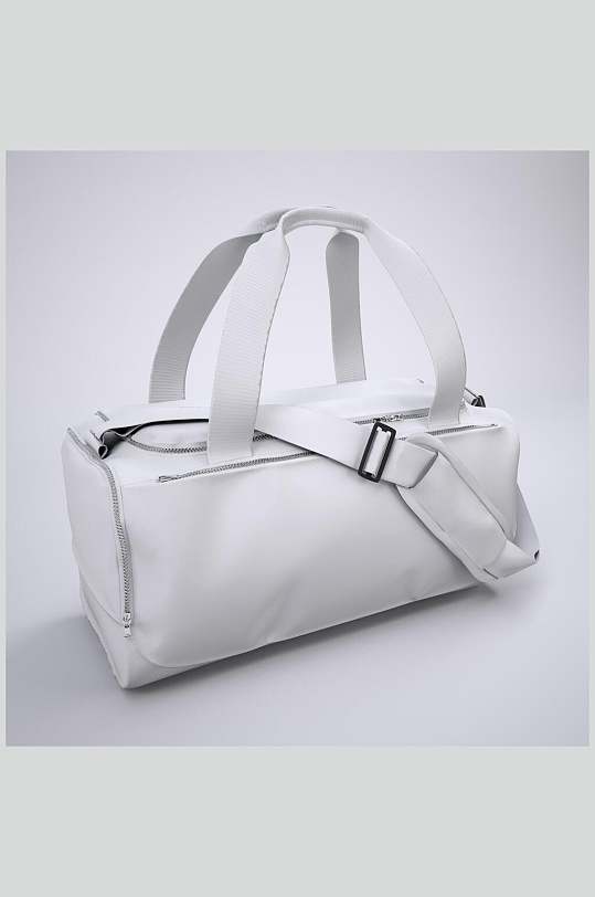 白色简约书包背包样机