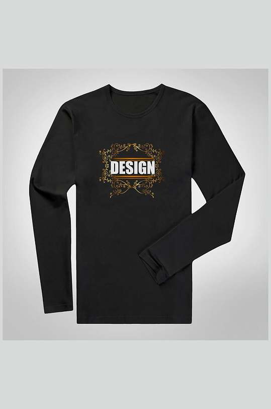 黑色长袖t恤服装展示样机