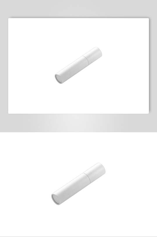 悬空正视图背景墙白色圆形笔筒样机