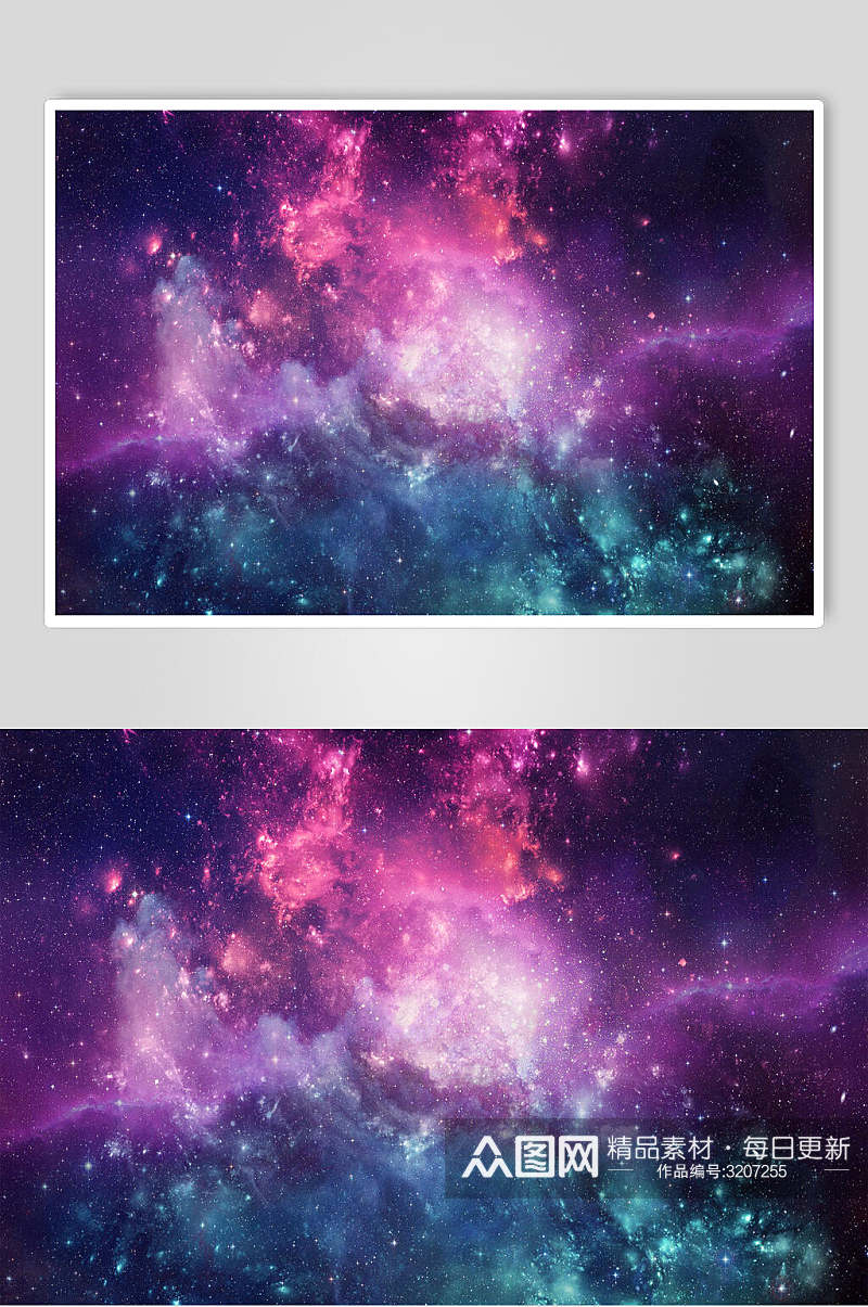 紫色银河星空图片素材