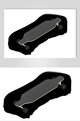 创意黑色定制滑板样机