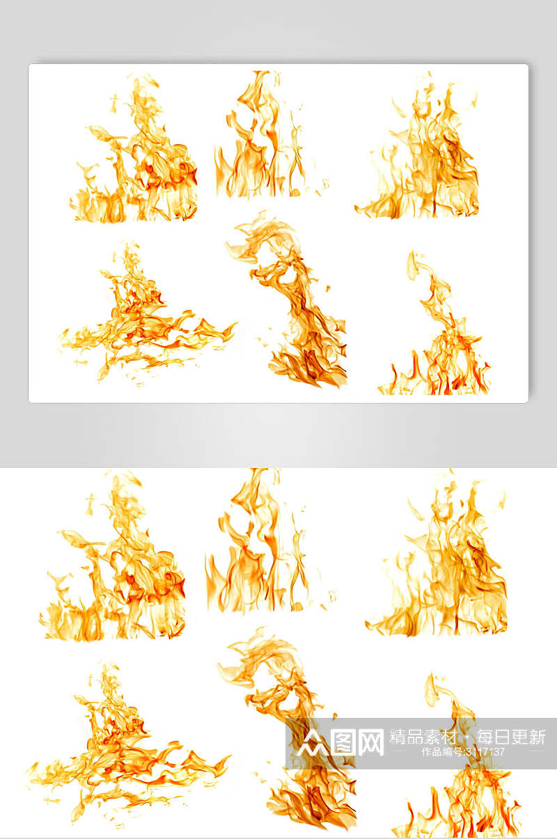 金色燃烧火焰火苗实拍图片素材