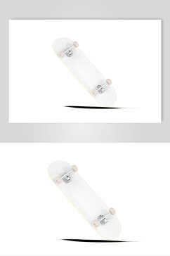 白色定制滑板样机