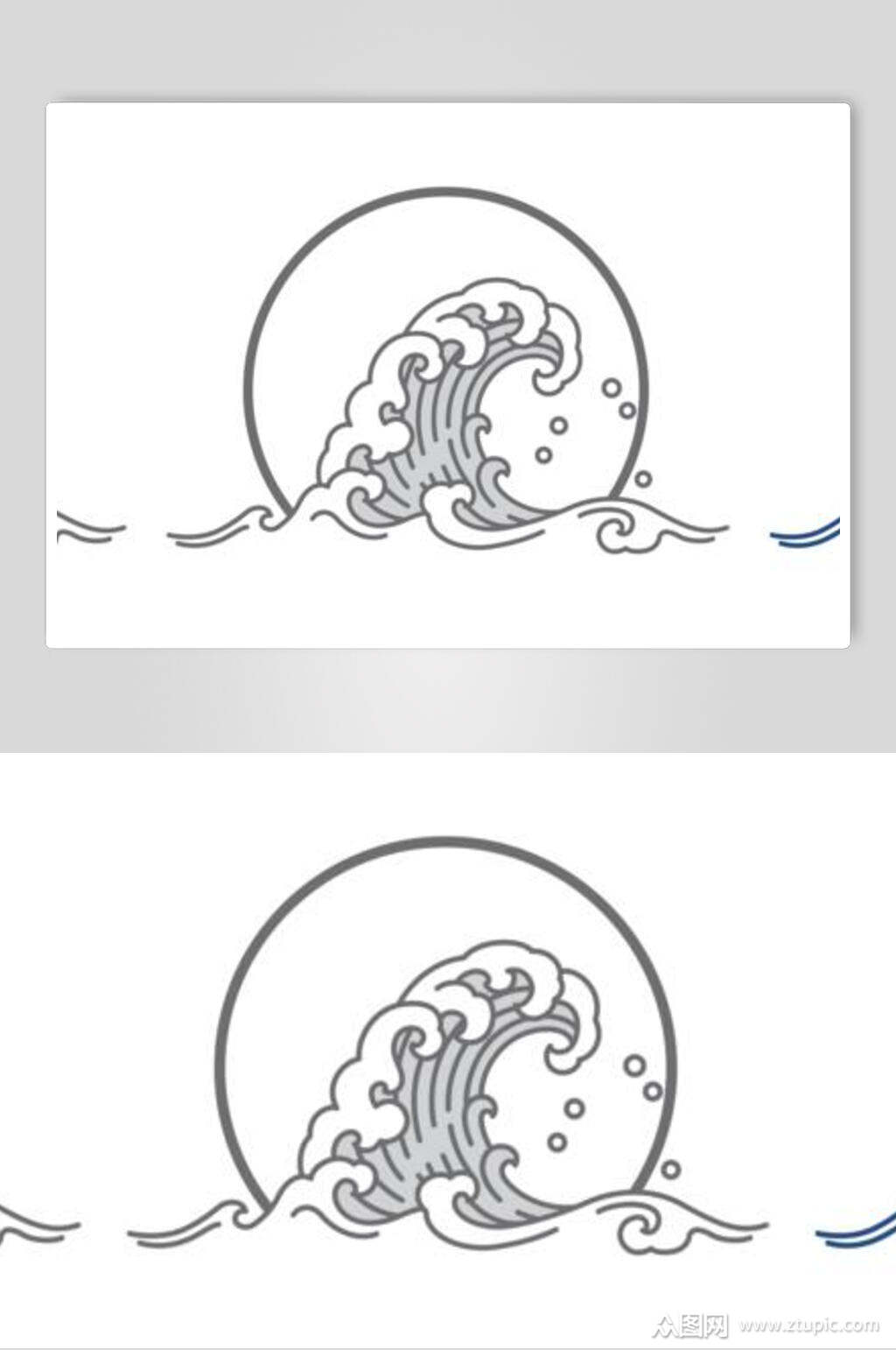 水花浪花波纹矢量素材素材