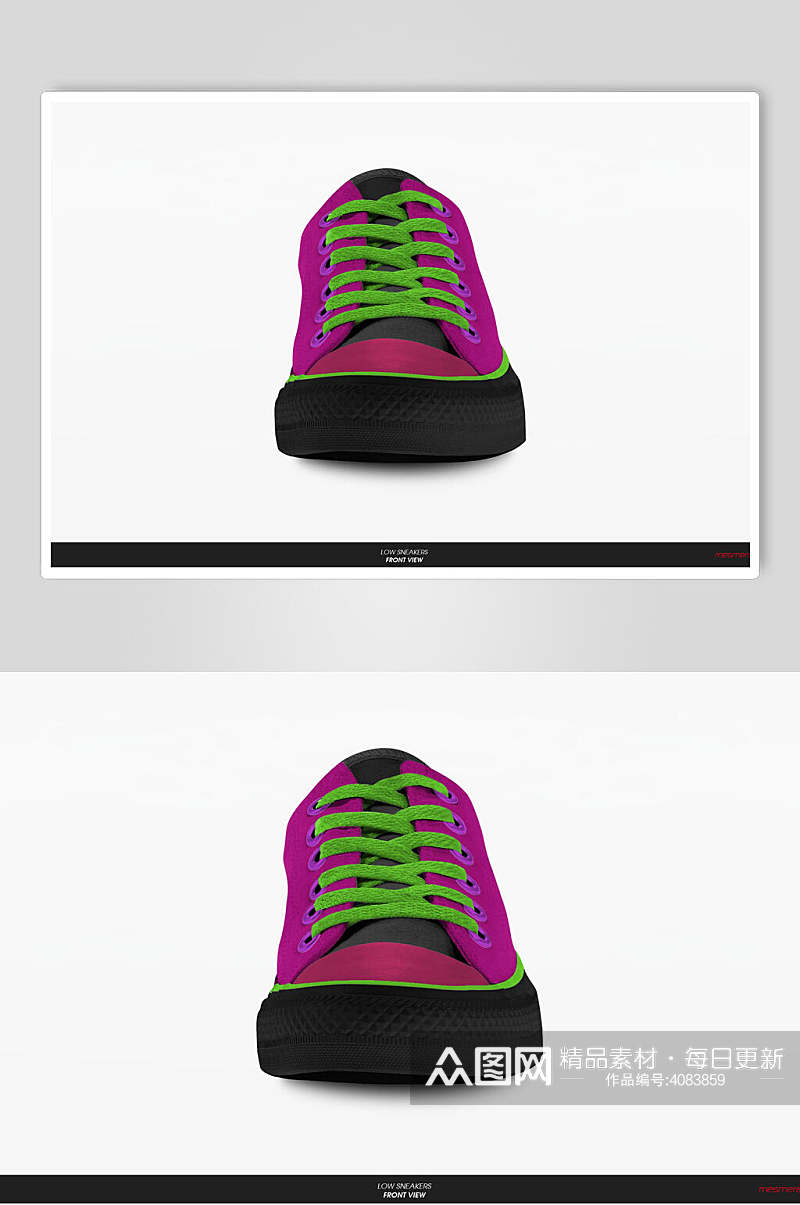 紫色匡威运动鞋展示样机素材