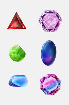 渐变钻石宝石免抠素材元素