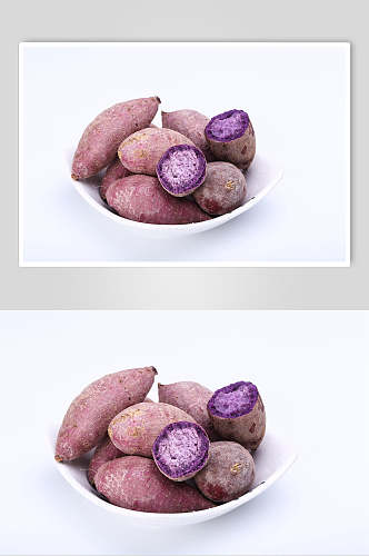 紫薯粥店早点美食实拍图片