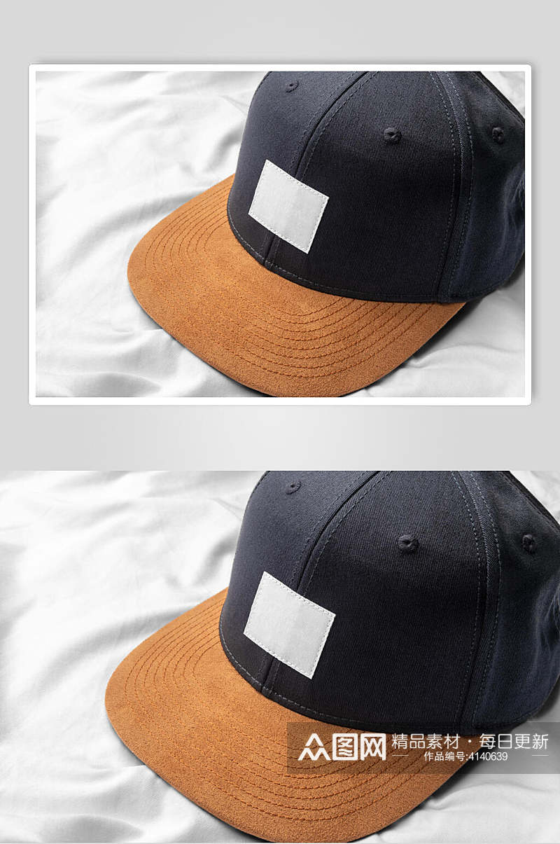 棒球帽服饰标签样机素材