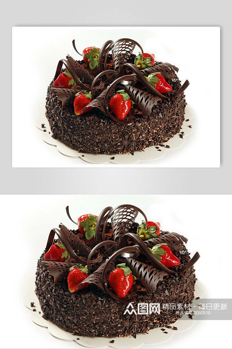 精品巧克力生日蛋糕食品美食图片素材