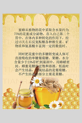 蜂蜜蜂糖宣传海报