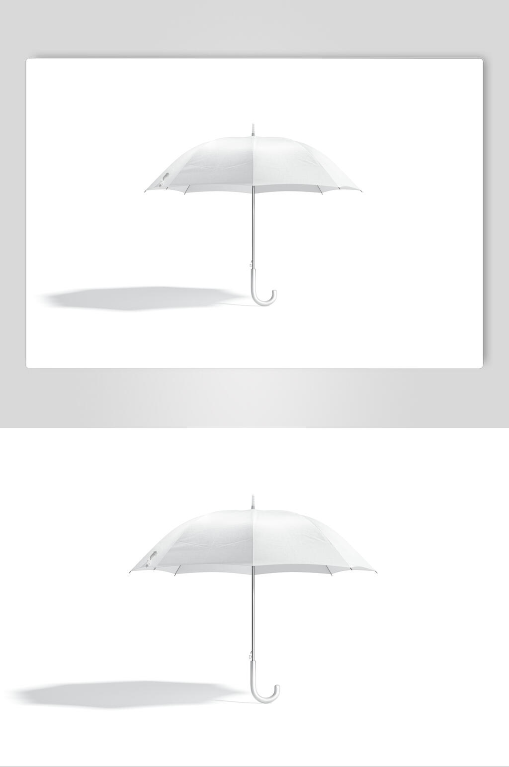 白色雨伞样机素材