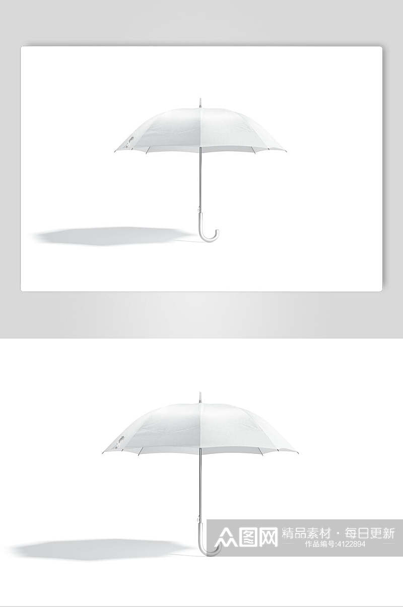 白色雨伞样机素材
