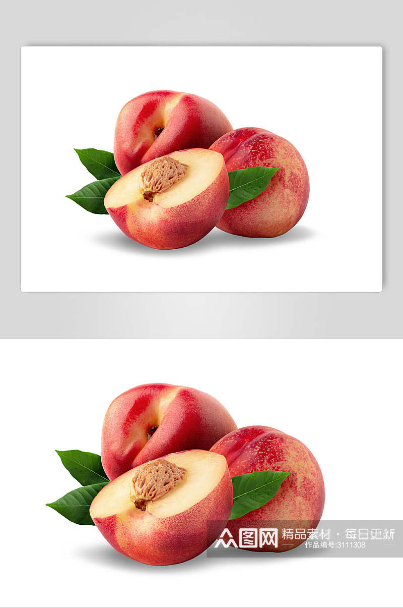 新鲜美味桃子水果高清图片素材