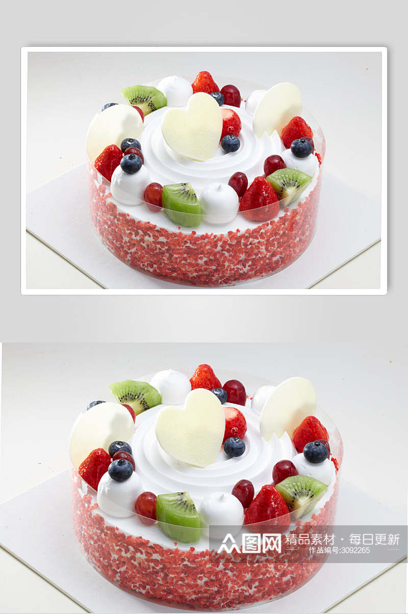 美味水果生日蛋糕食物摄影图片素材