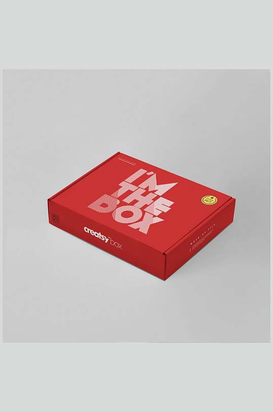 立体方形英文红包装盒展示样机