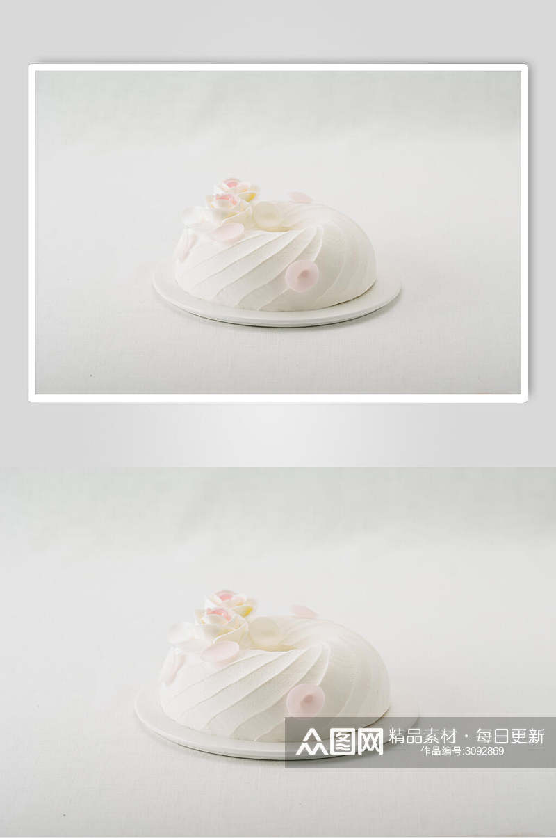 新鲜白色生日蛋糕食品食物图片素材