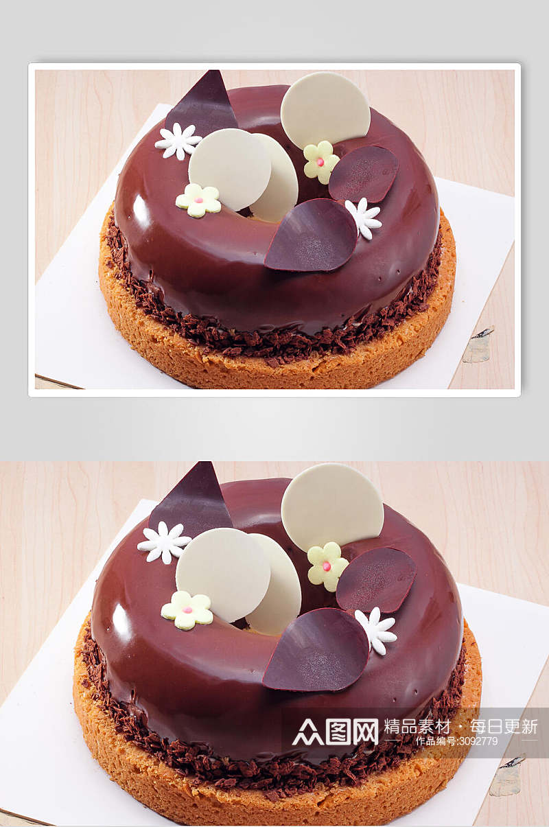 巧克力生日蛋糕食品食物图片素材
