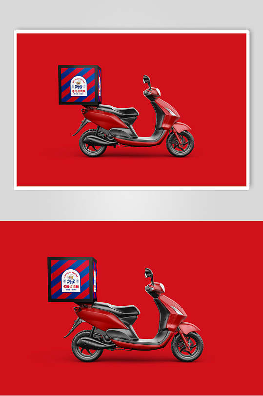 外卖箱小吃餐饮品牌vi样机