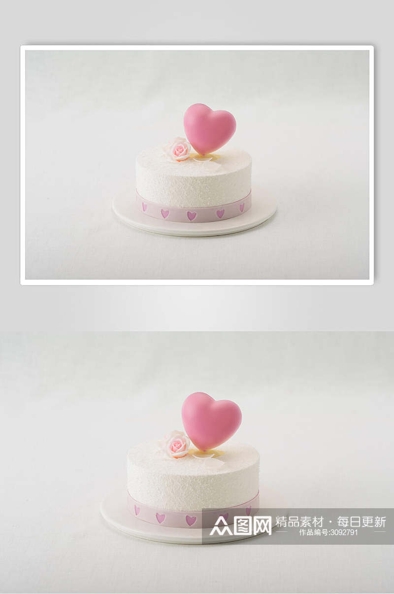 清新粉紫色生日蛋糕食品食物图片素材