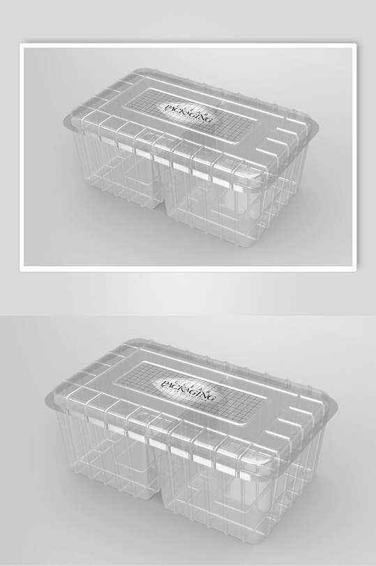 透明塑料饭盒样机