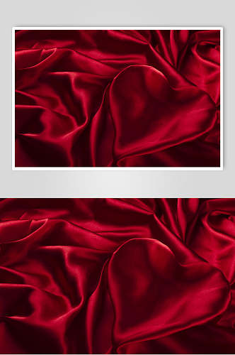 红色绸缎面料丝绸布料图片