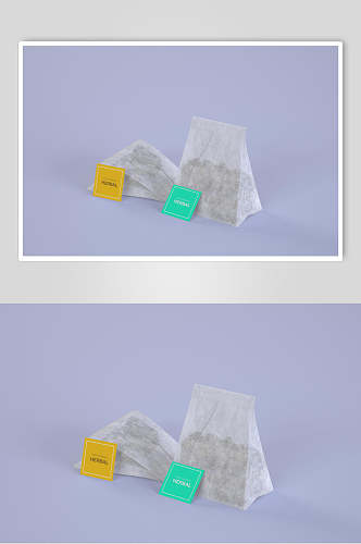 紫色卡片袋子立体留白包装袋样机