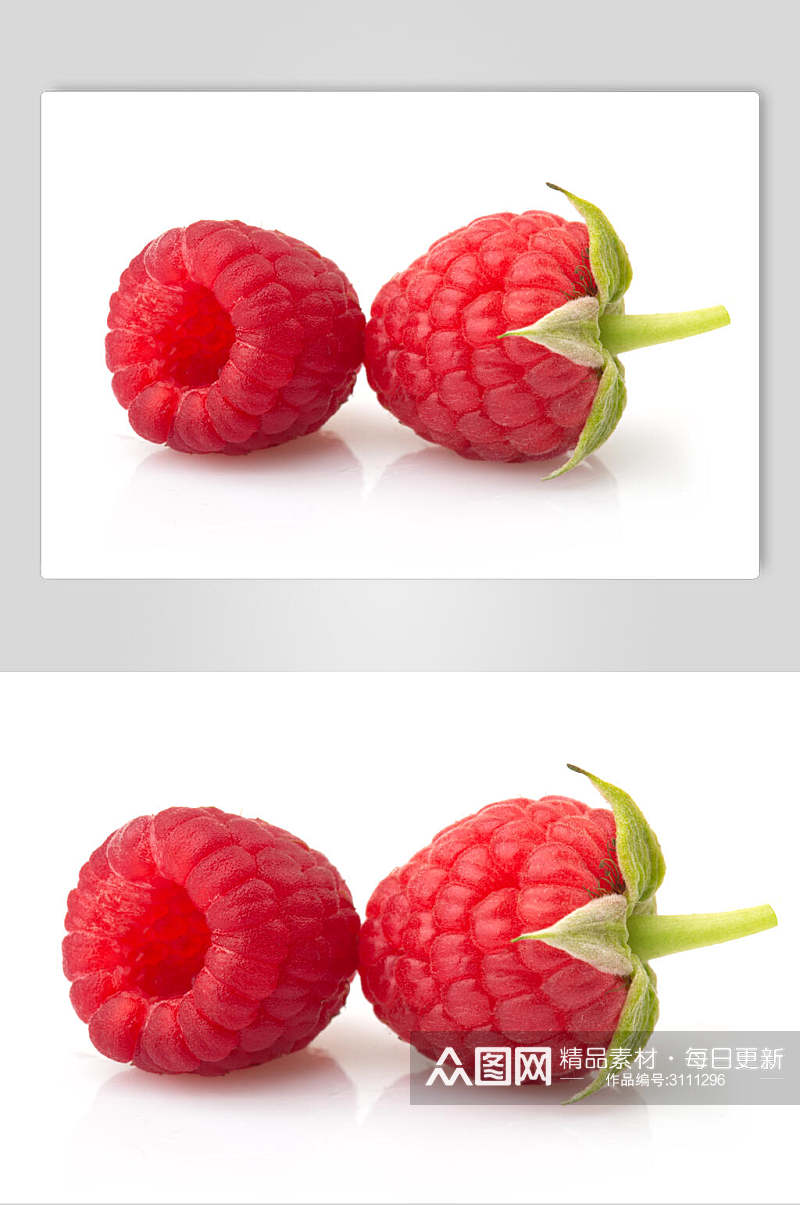红润树莓水果高清图片素材