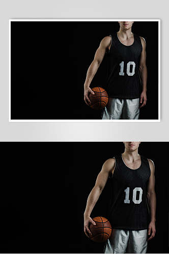 篮筐篮球运动摄影图