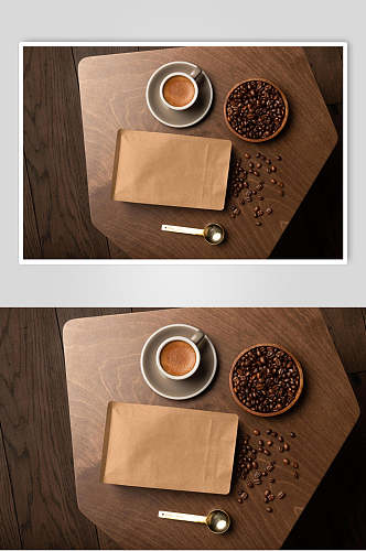 纹理袋子立体咖啡牛皮纸包装样机