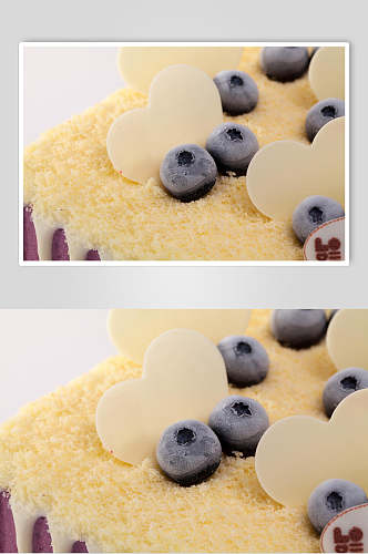 蓝莓生日蛋糕美食高清图片