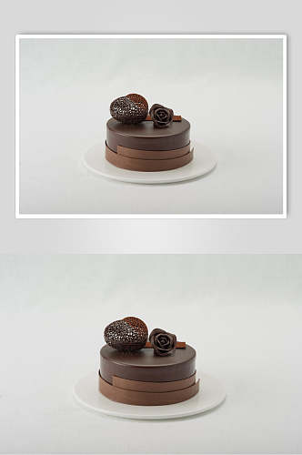 精致巧克力生日蛋糕食物美食图片