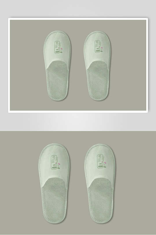 小清新拖鞋民宿vi样机