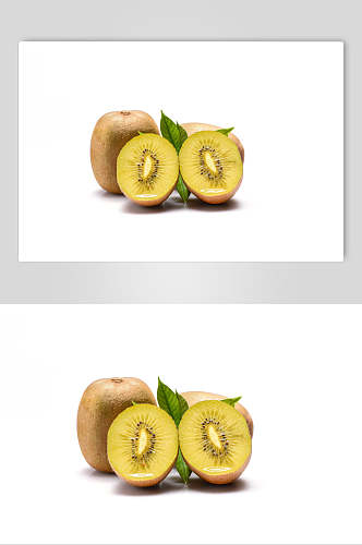 绿色生态黄心猕猴桃水果高清图片