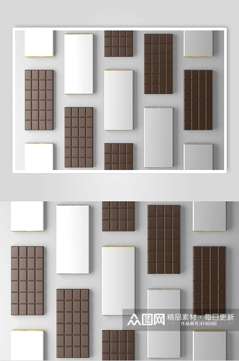 创意巧克力零食包装样机素材