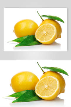 绿色有机柠檬水果高清图片