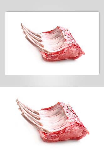 白底排骨猪肉餐饮食品图片