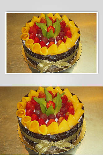 水果生日蛋糕食物高清图片