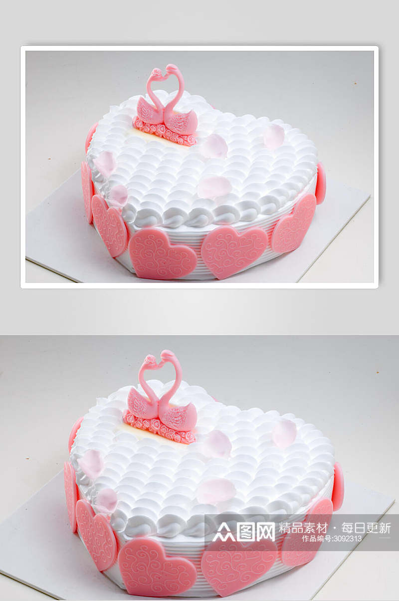 粉色生日蛋糕图片素材