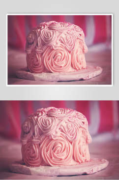 粉色生日蛋糕食品食物图片