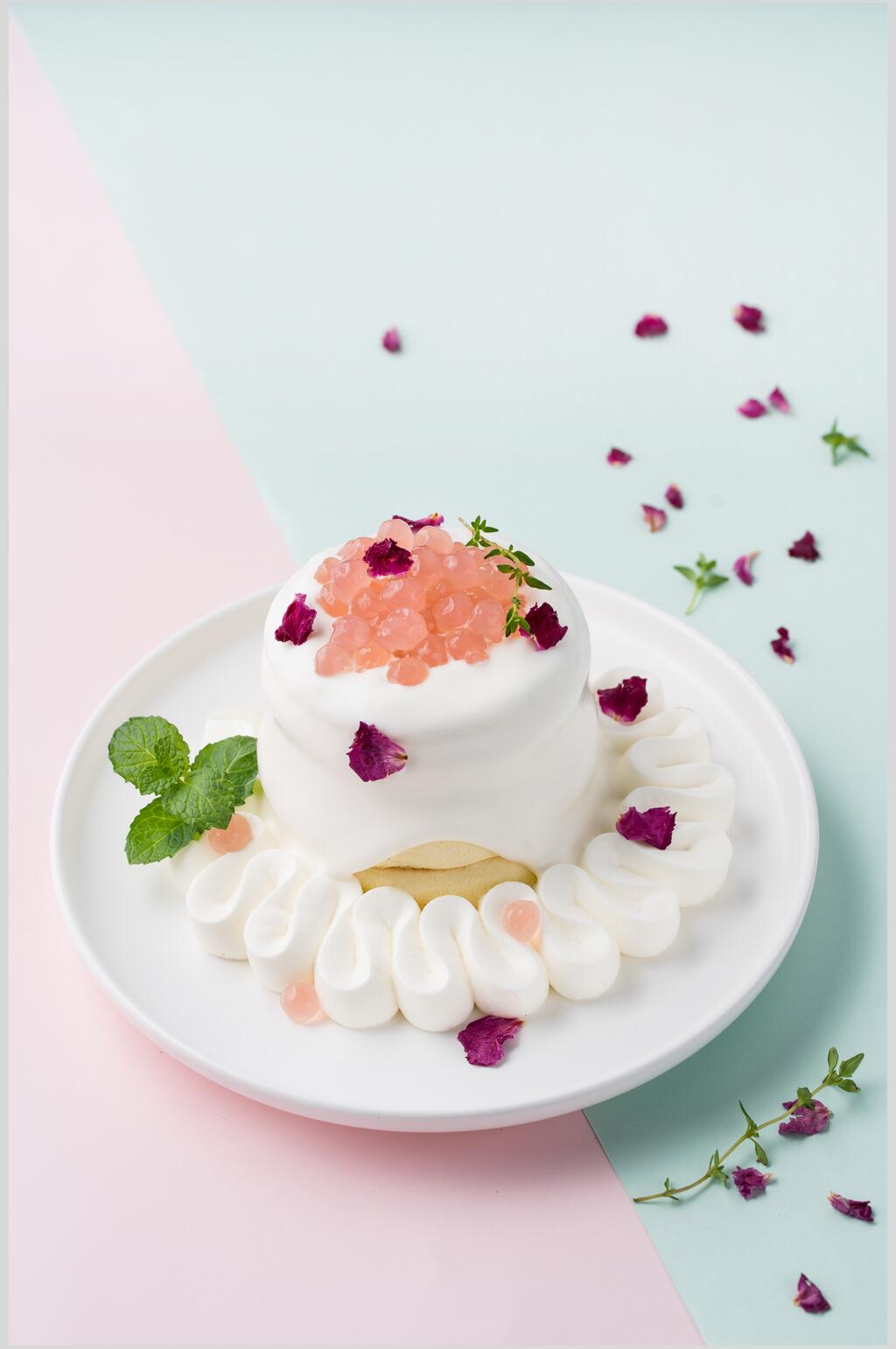 清新淡雅生日蛋糕摄影图片素材