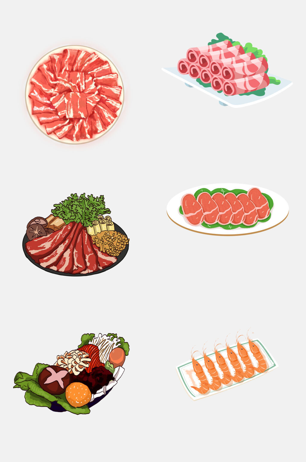 美味食品火锅食材免抠素材素材