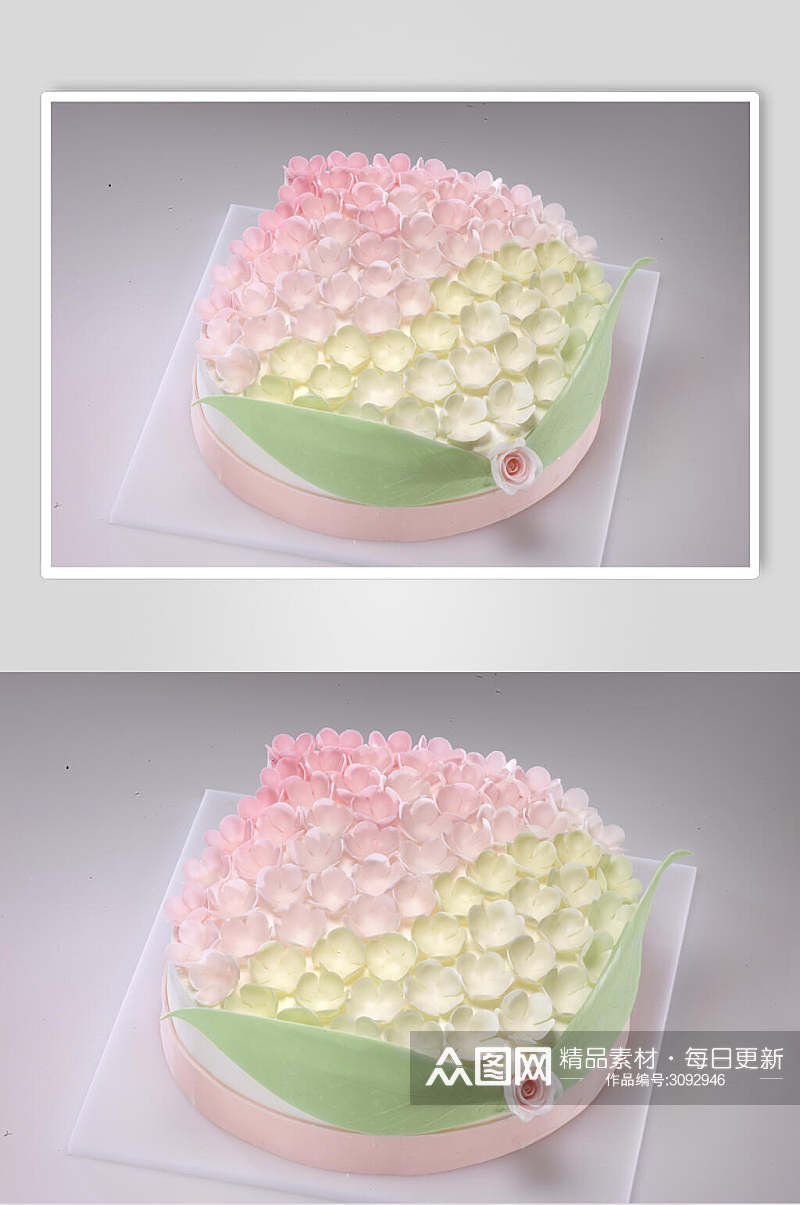 清新淡雅生日蛋糕食物美食图片素材