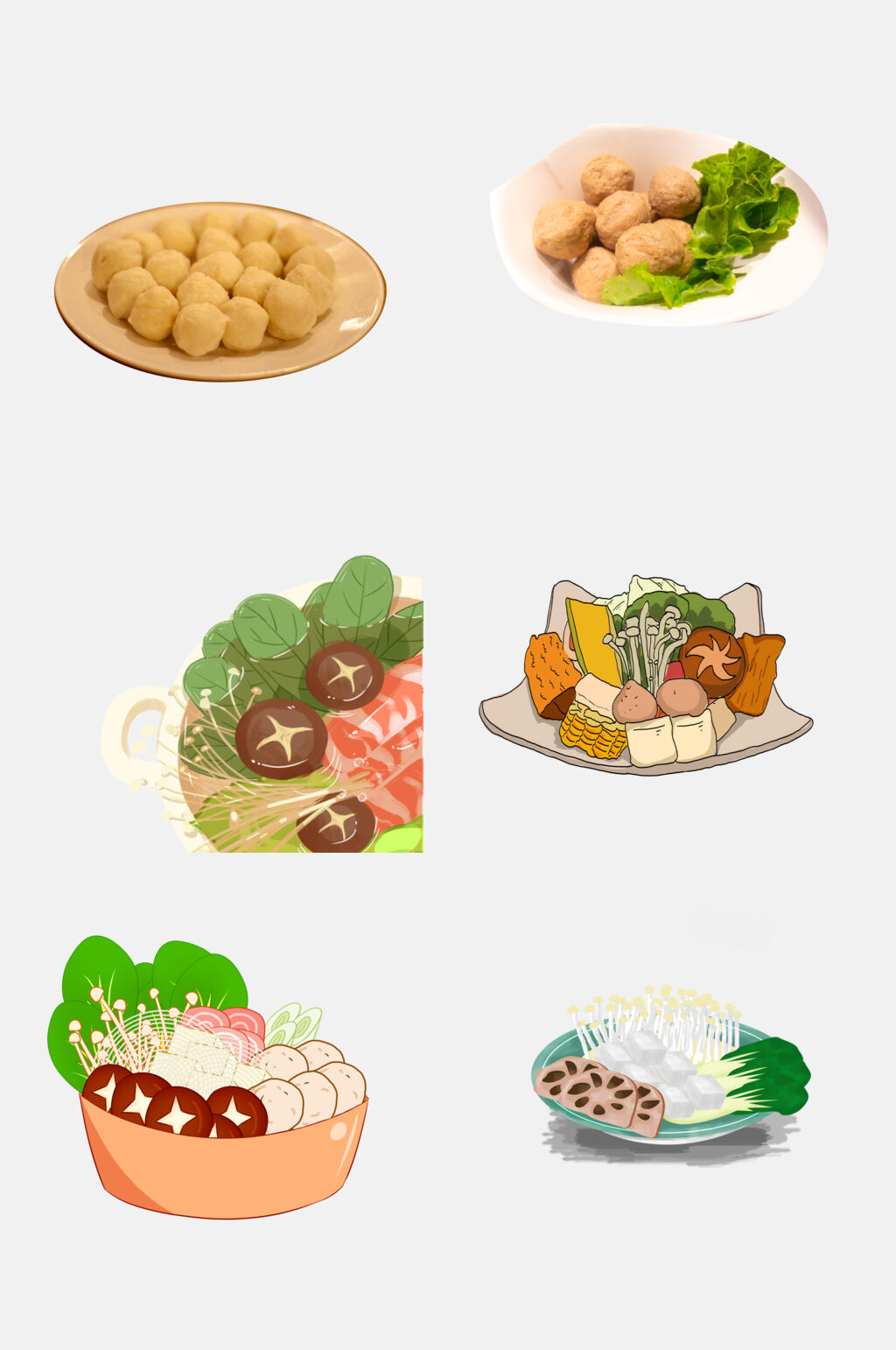 招牌美味火锅食材免抠素材素材