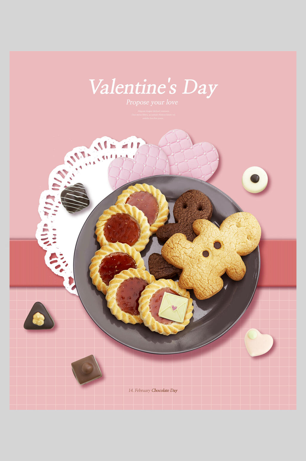 众图网独家提供巧克力美食饼干曲奇海报素材免费下载,本作品是由方方
