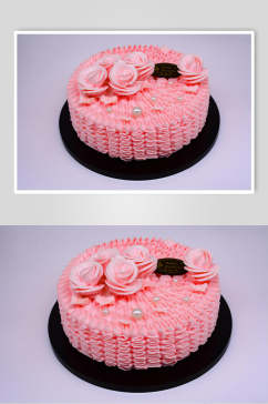 粉色时尚生日蛋糕摄影食品食物图片