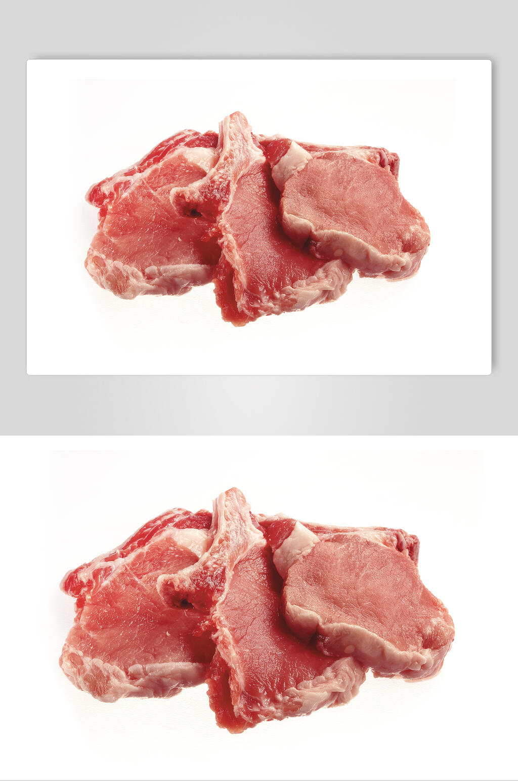 白底新鲜食品猪肉餐饮高清图片素材