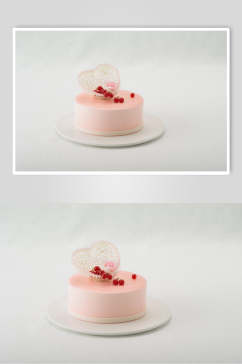 粉色生日蛋糕食物图片